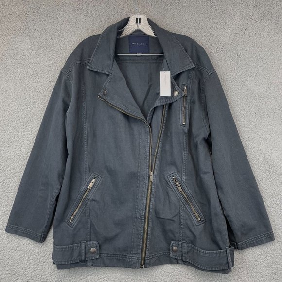 New American Eagle Outfitters Moto Zip Jacket Women's Size XL